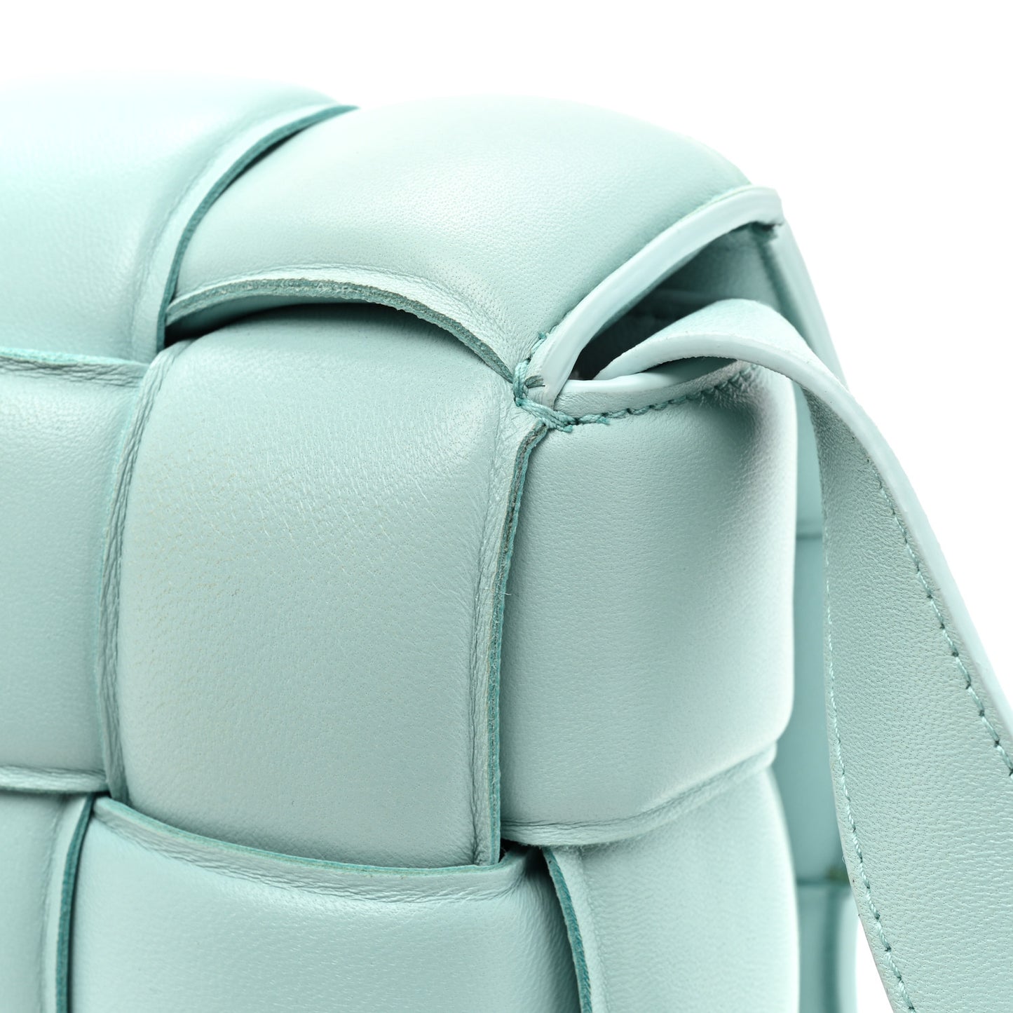 Nappa Maxi Intreccio Padded Cassette Crossbody Bag Spearmint