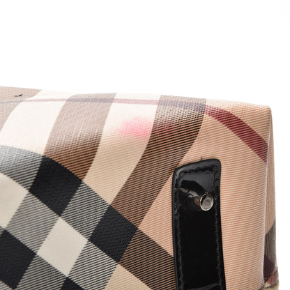 Burberry Nova Check Patent Trim Medium Shopper Tote Black 11 of 11