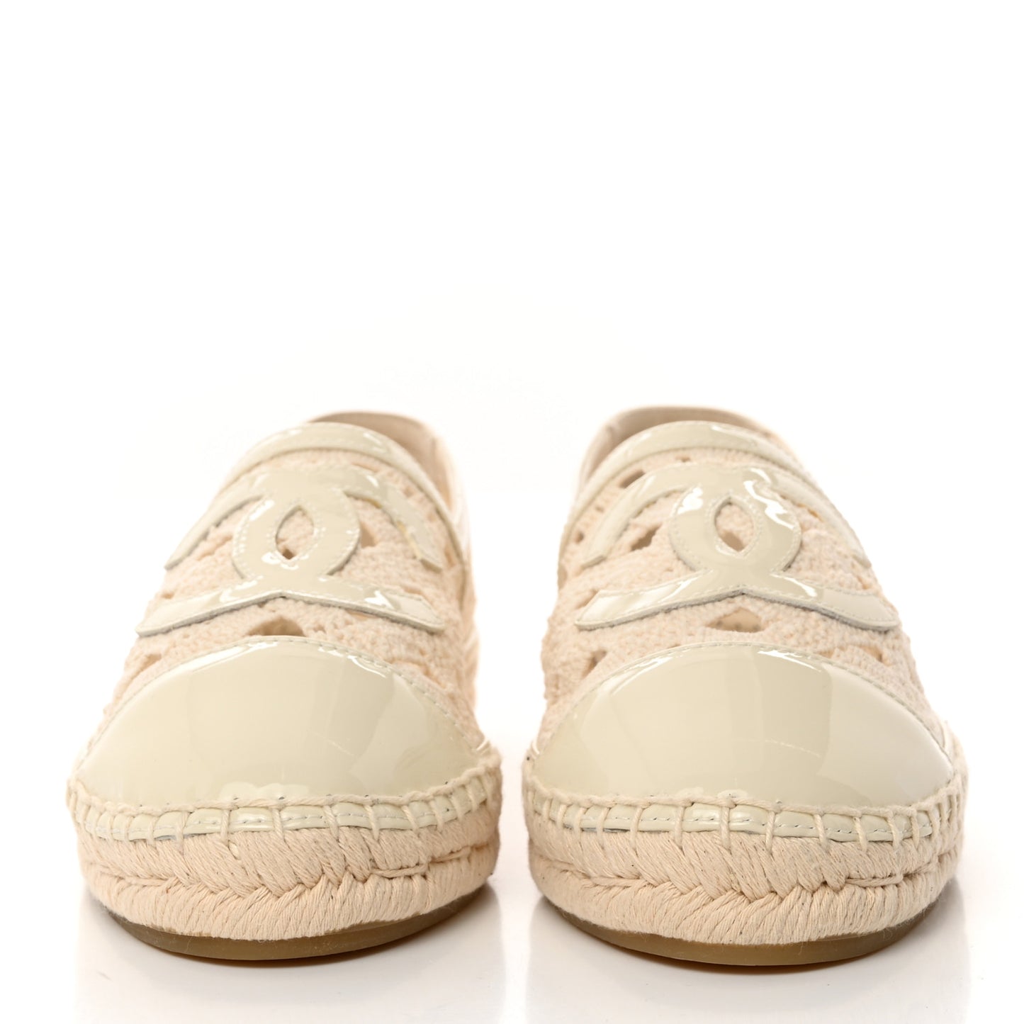 Macrame Patent CC Espadrilles 37 Beige Ivory