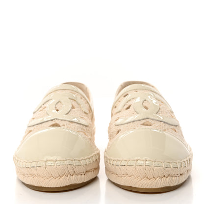 Chanel Macrame Patent CC Espadrilles 37 Beige Ivory 2 of 8