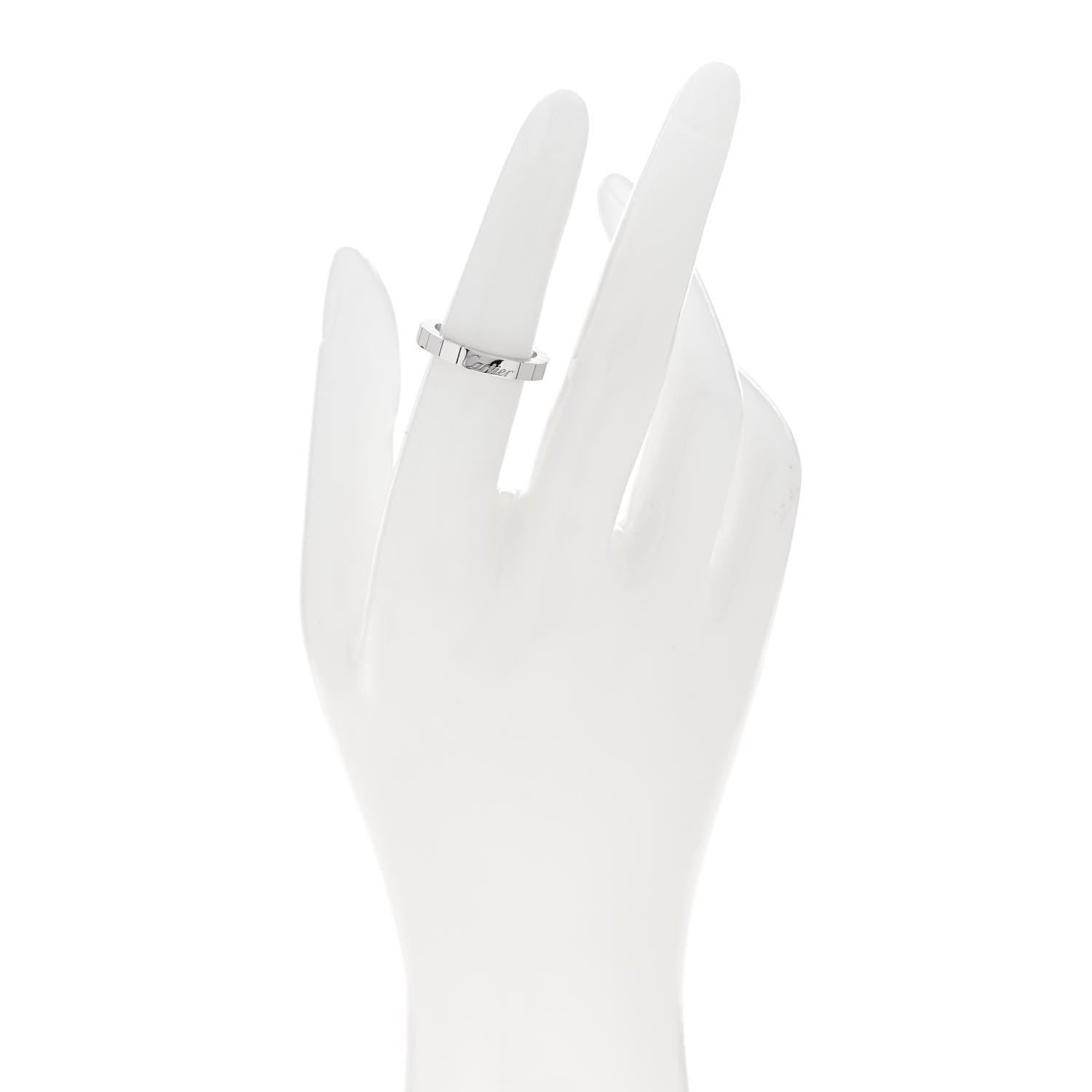 Cartier 18K White Gold Lanieres Ring 51 5.75 2 of 4