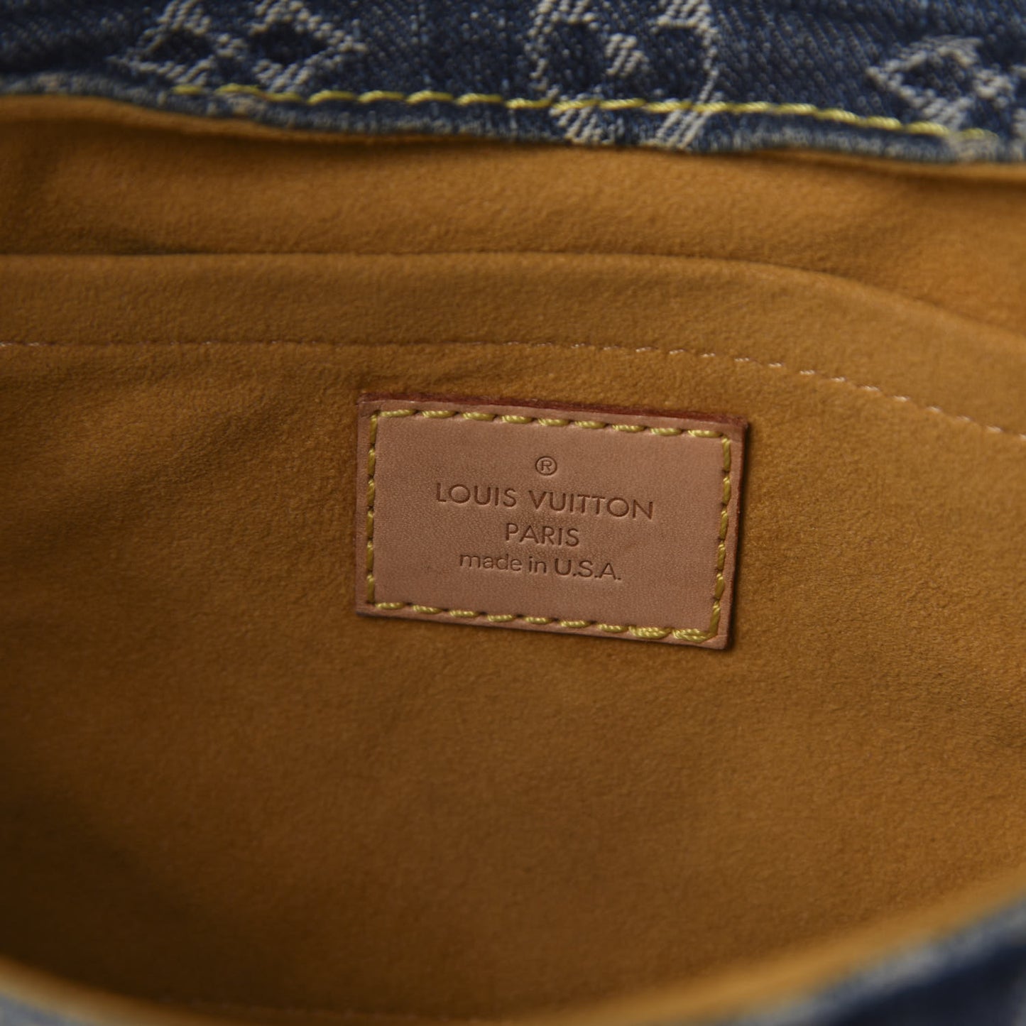 Monogram Denim Mini Pleaty Blue