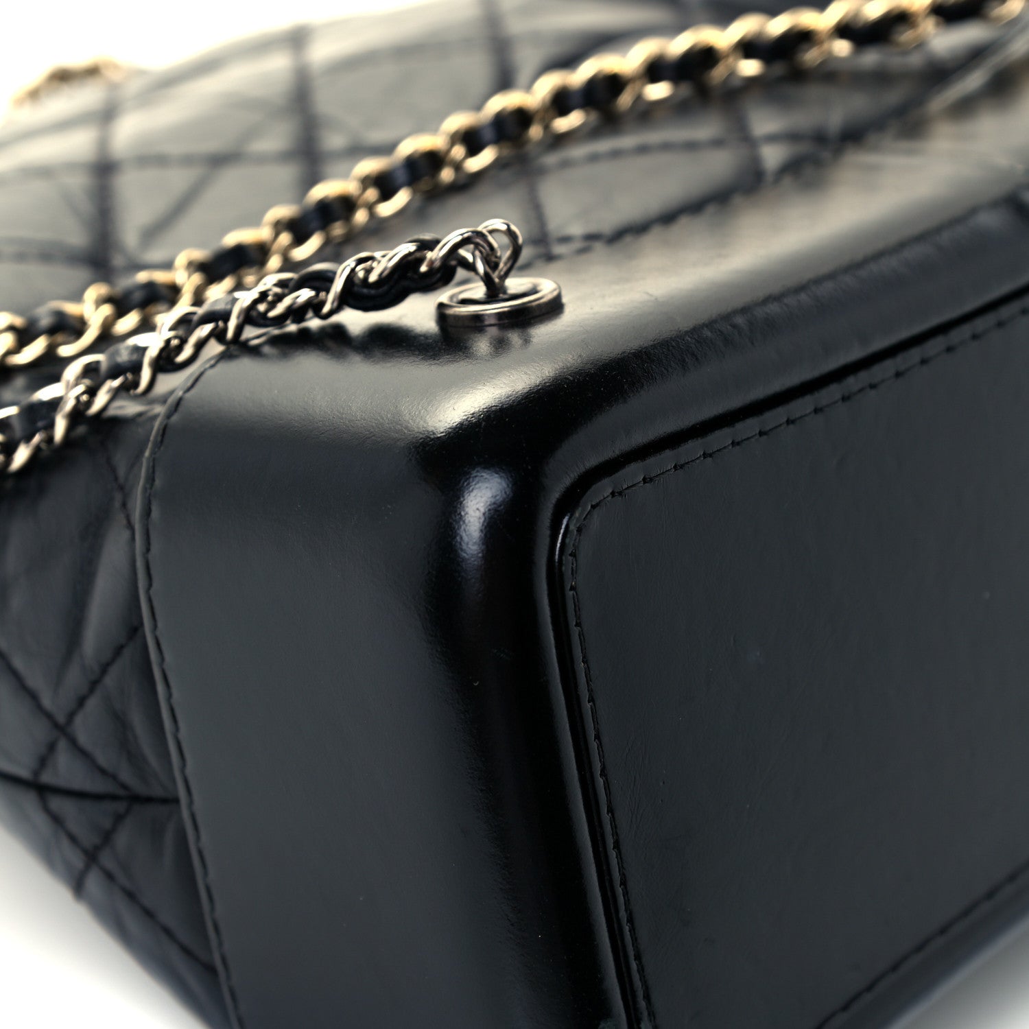 Chanel Aged Calfskin Quilted Small Gabrielle Backpack Black 14 of 14