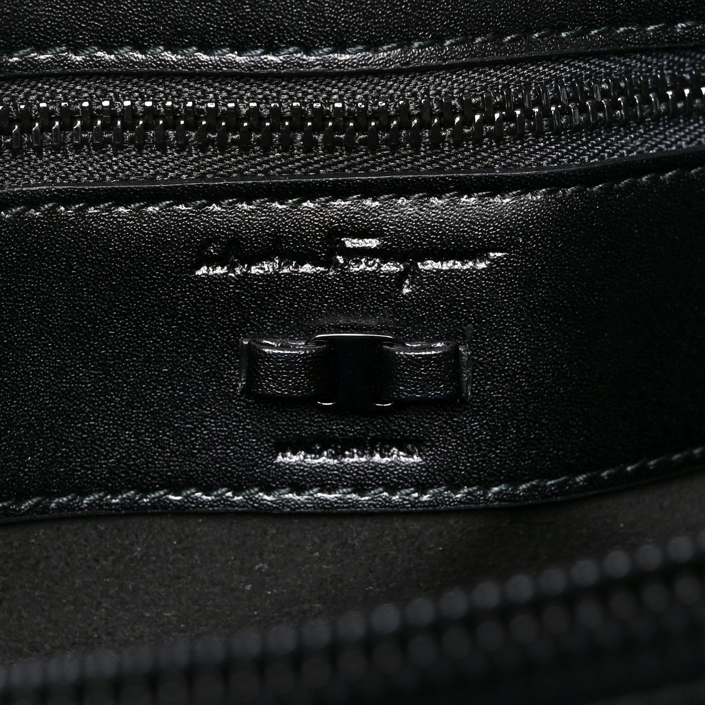 Calfskin Vara Bow Chain Tote Black