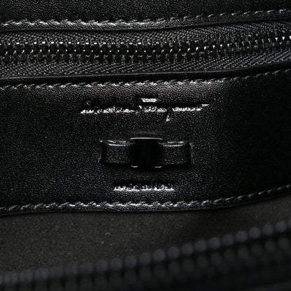 Salvatore Ferragamo Calfskin Vara Bow Chain Tote Black 6 of 9