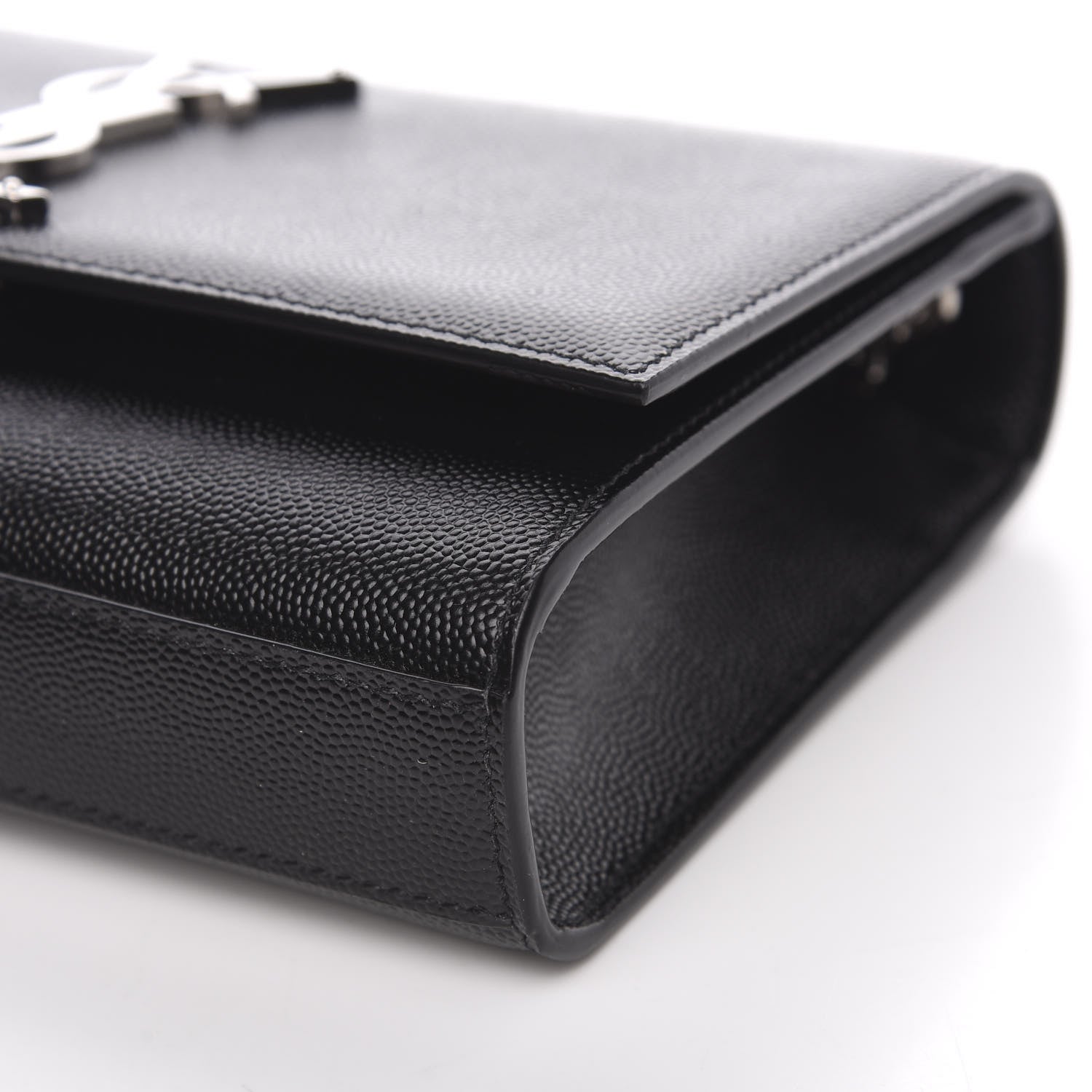 Saint Laurent Grain De Poudre Small Monogram Kate Satchel Black 8 of 9