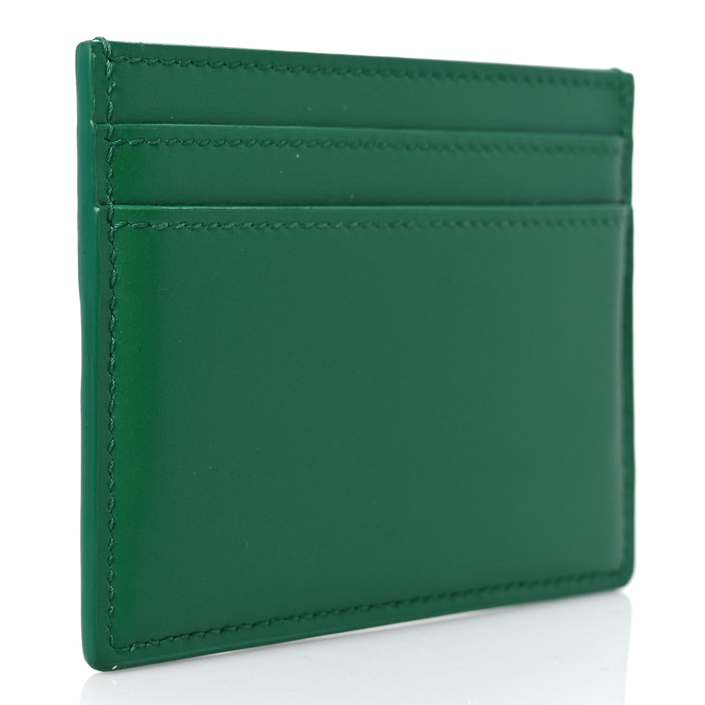 Calfskin Credit Card Case Green