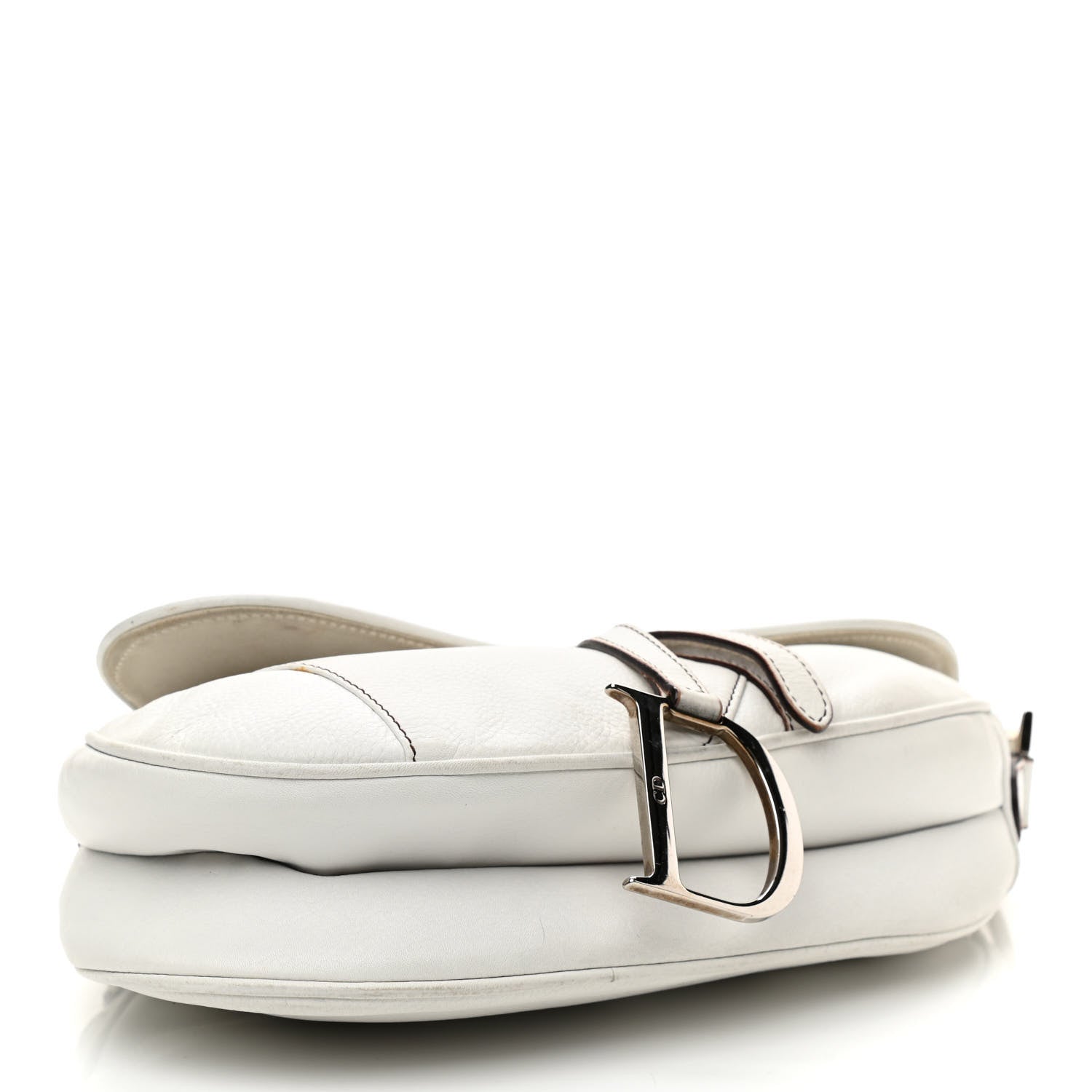Christian Dior Calfskin Saddle Bag White 3 of 16