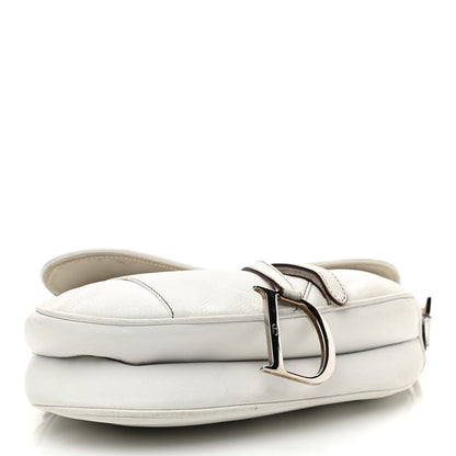 Christian Dior Calfskin Saddle Bag White 3 of 16