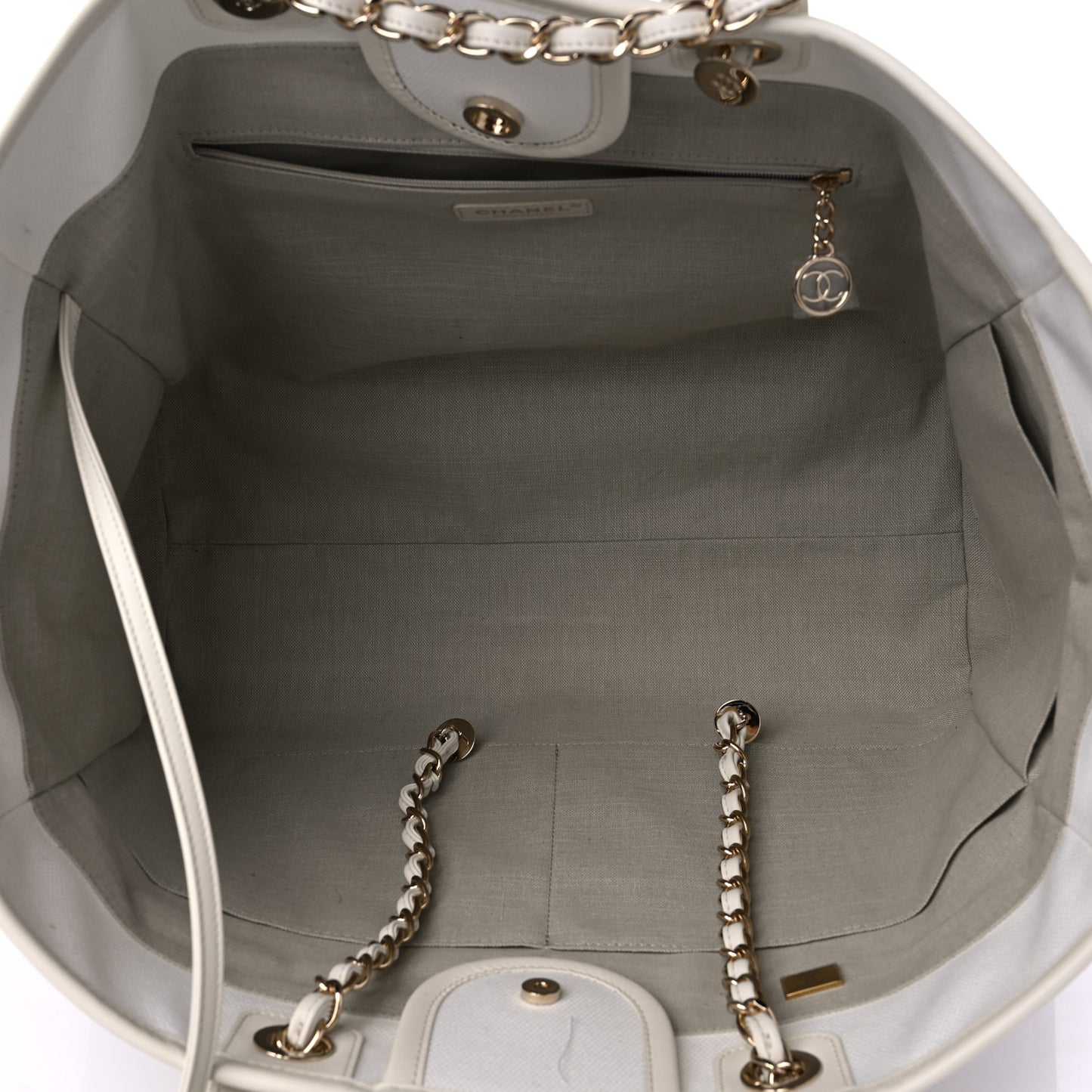 Cotton Large Deauville Tote White