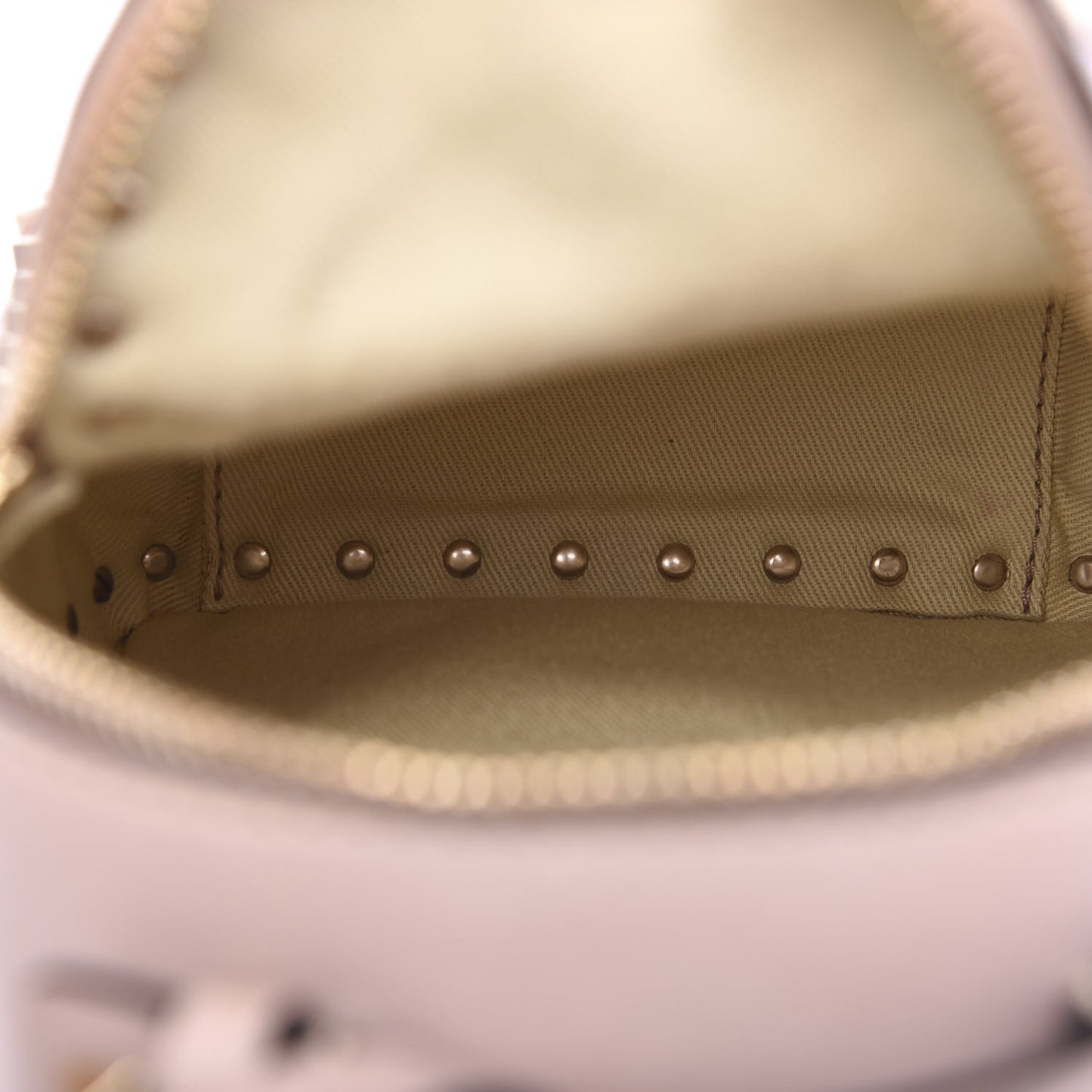 Calfskin Mini Rockstud Backpack Poudre