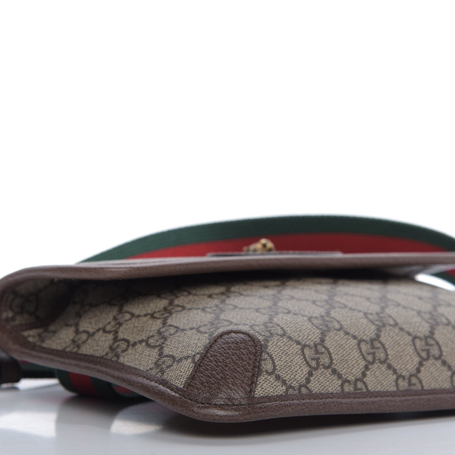 GG Supreme Monogram Neo Vintage Web Belt Bag Brown
