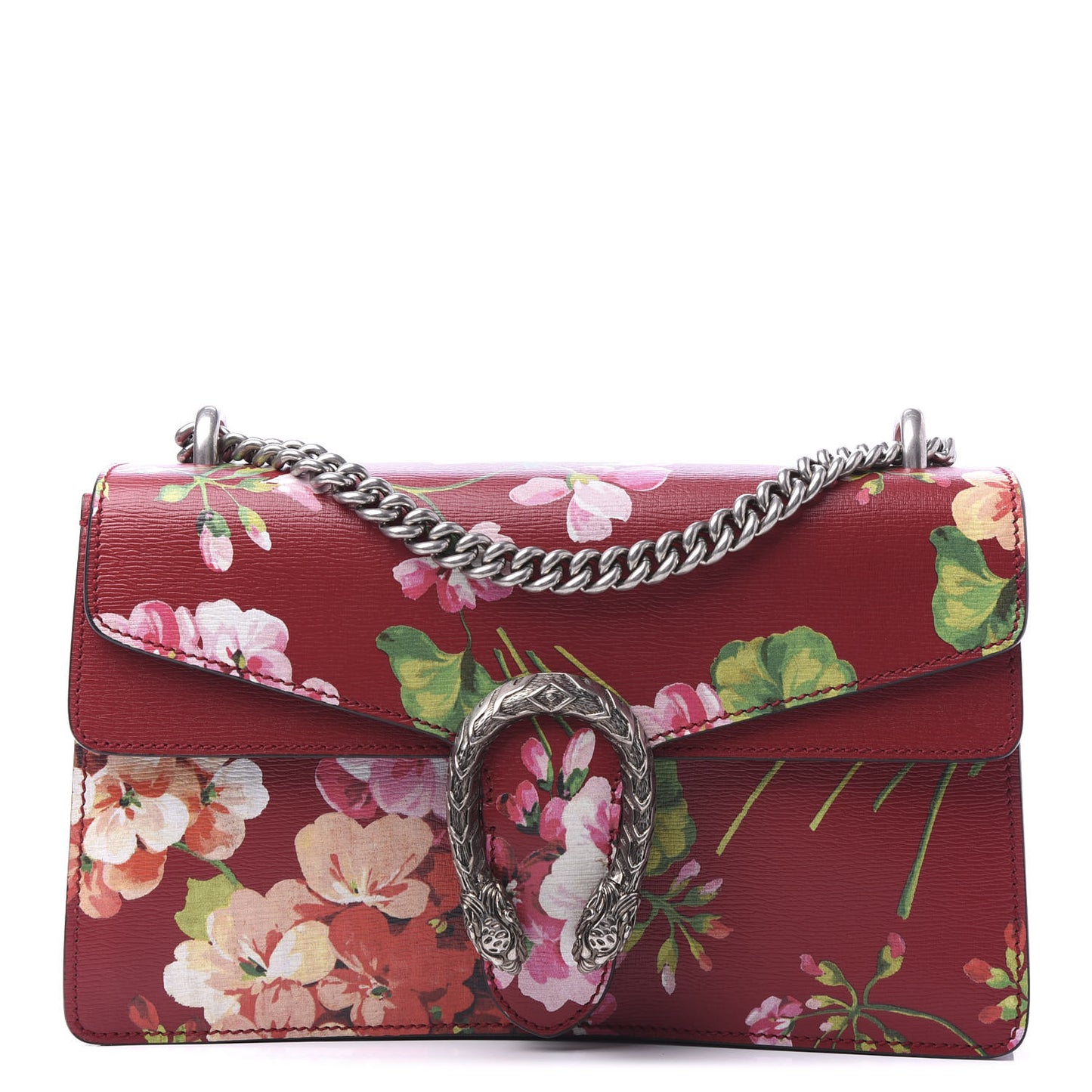 Calfskin Blooms Print Small Dionysus Shoulder Bag Romantic Cherry Multicolor