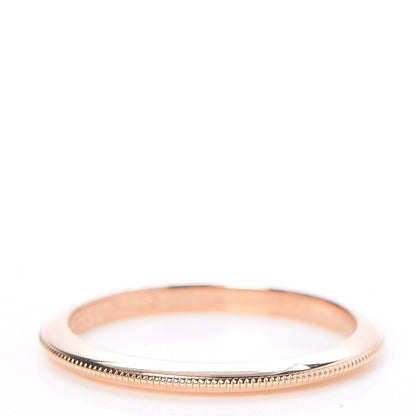 Tiffany 18K Rose Gold Milgrain Band Ring 46.8 4 1 of 5
