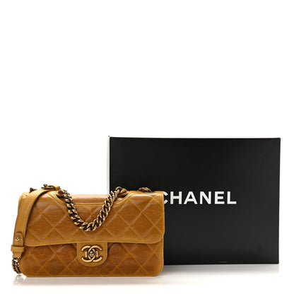 Chanel Glazed Calfskin Quilted Medium Perfect Edge Flap Yellow 11 of 11