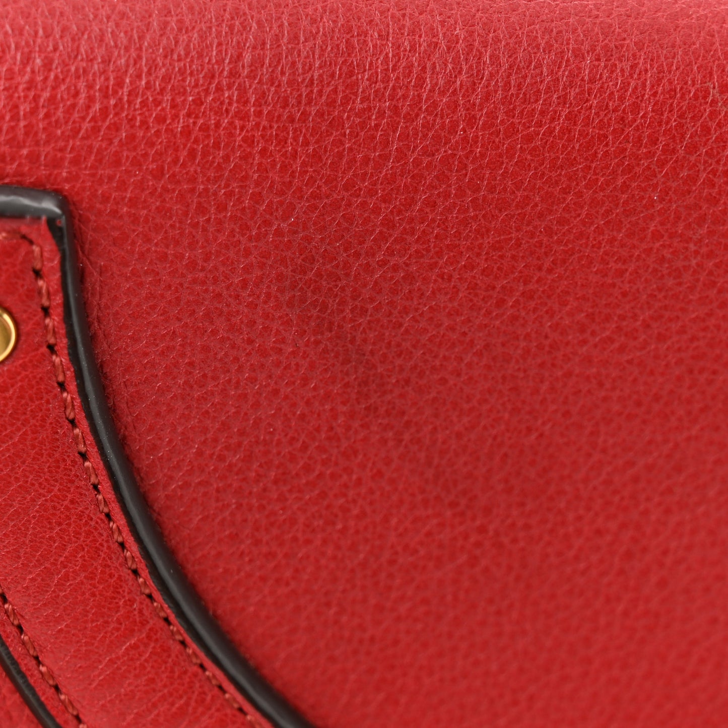 Calfskin Small Nile Bracelet Minaudiere Bag Dahlia Red