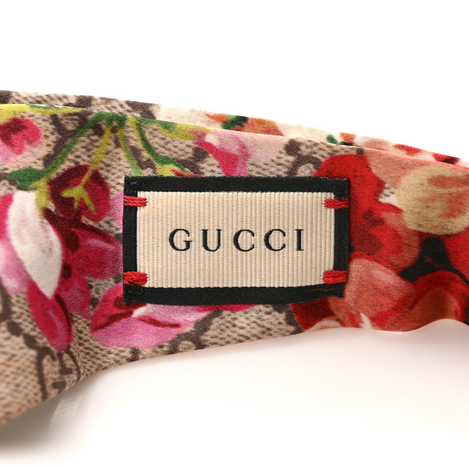 Gucci Silk Monogram Blooms Print Headband Antique Rose 4 of 6
