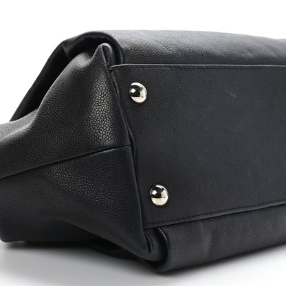 Chanel Caviar CC Tuck Medium Tote Black 8 of 9