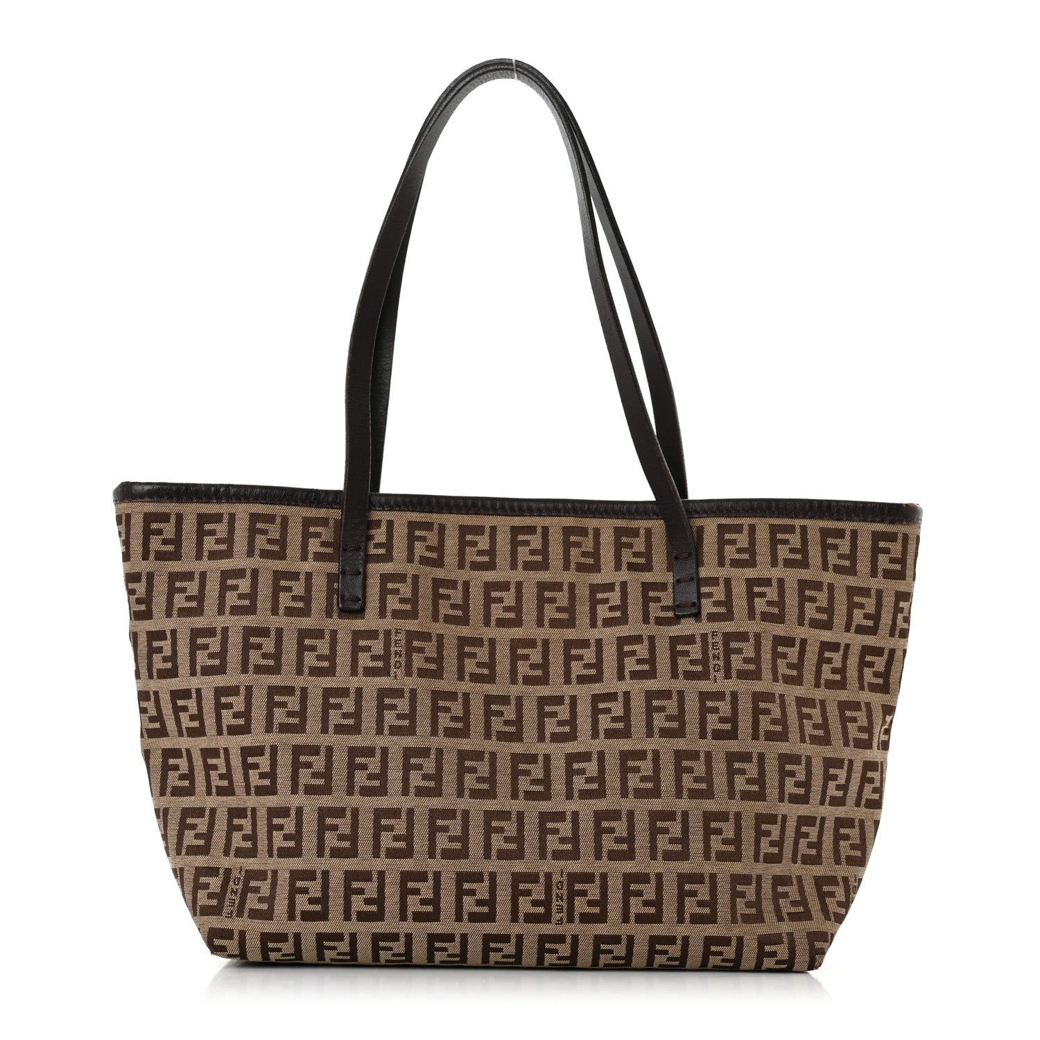 Fendi Zucchino Small Roll Tote Tobacco 1 of 9