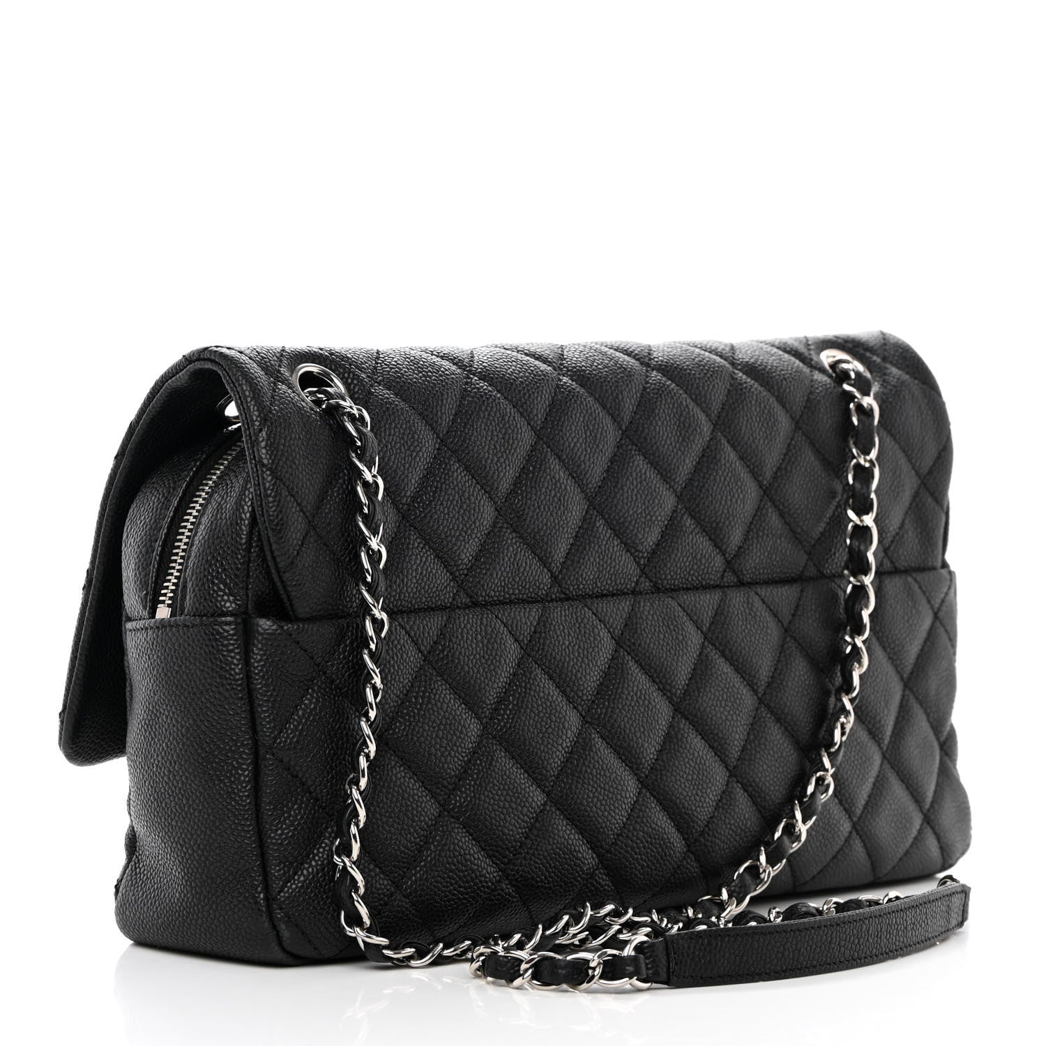 Chanel Caviar Quilted Jumbo Easy Flap Black 3 of 13
