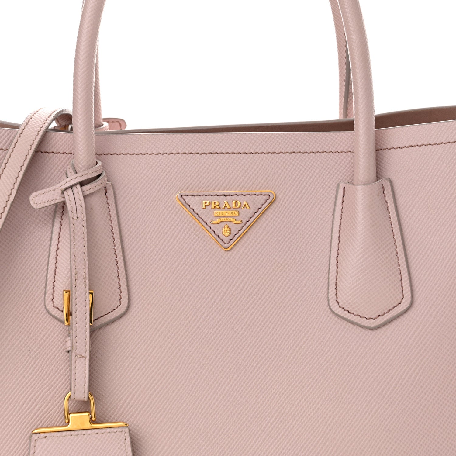 Prada Saffiano Cuir Medium Double Bag Mughetto 8 of 17