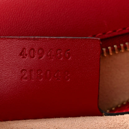 Gucci Guccissima Medium Padlock Shoulder Bag Hibiscus Red 7 of 10
