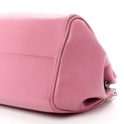Chanel Glazed Calfskin Quilted Lucky Charms East West Accordion Flap Pink 10 of 14