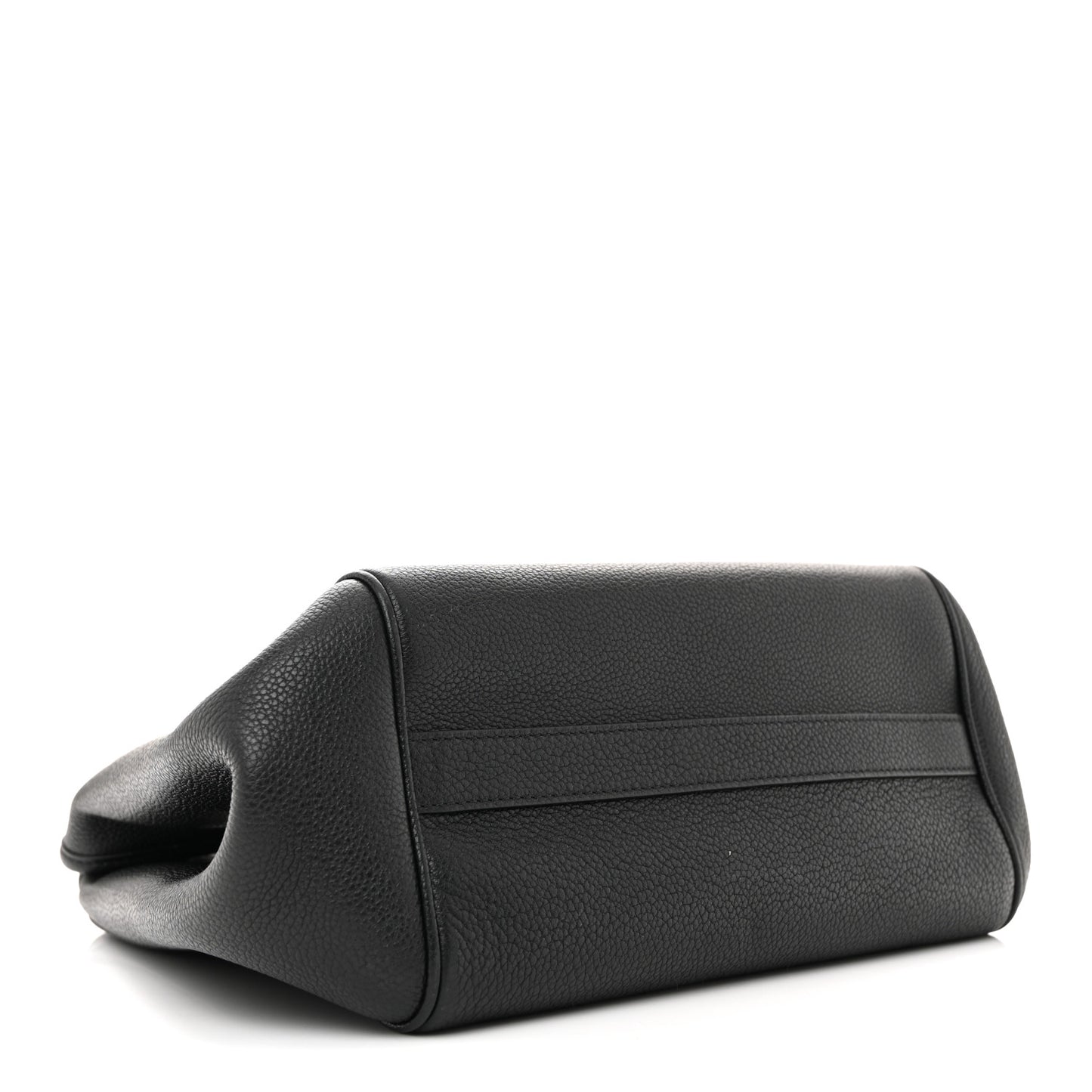 Grained Calfskin Small Folded Cabas Black