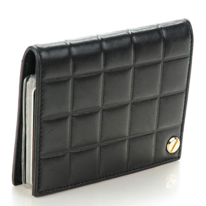 Chanel Lambskin Chocolate Bar Quilted Card Holder Wallet Black 3 of 8