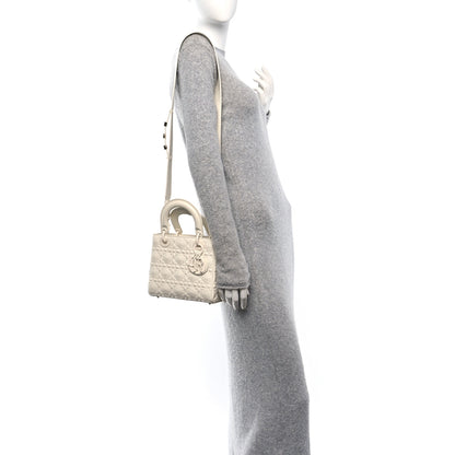 Christian Dior Calfskin Cannage Diamond Small My ABCDior Lady Dior White 2 of 9