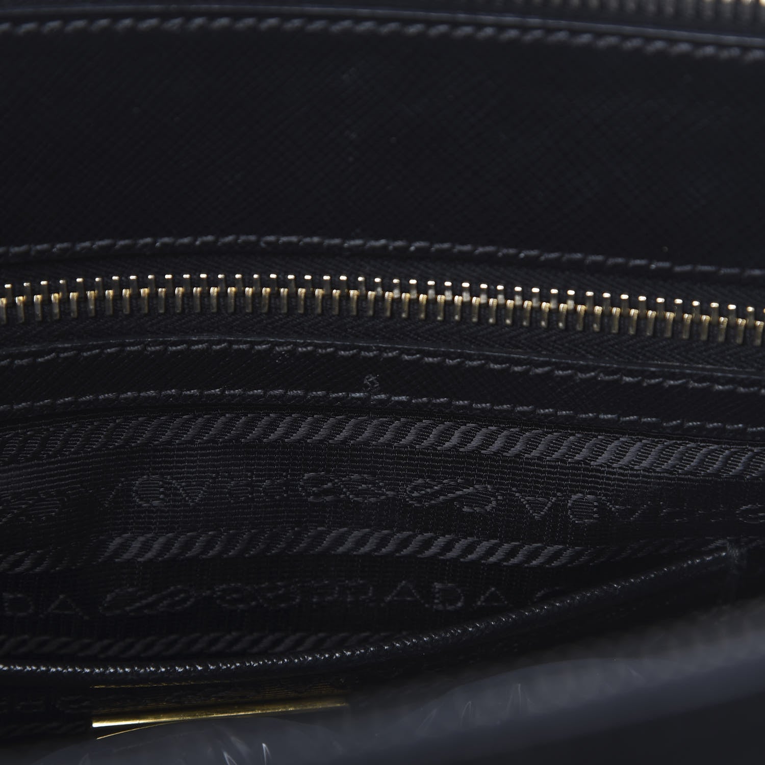 Prada Saffiano Medium Galleria Double Zip Tote Black 20 of 21