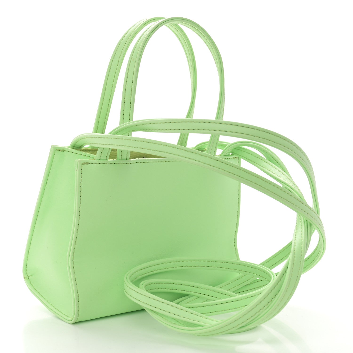 Telfar Vegan Leather Small Shopping Bag Double Mint 3 of 12