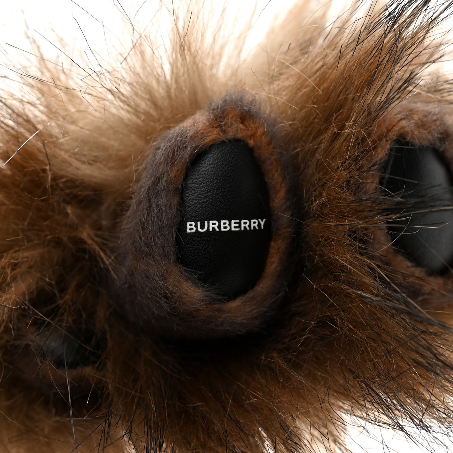 Faux Fur Thomas Bear Keychain Charm Brown