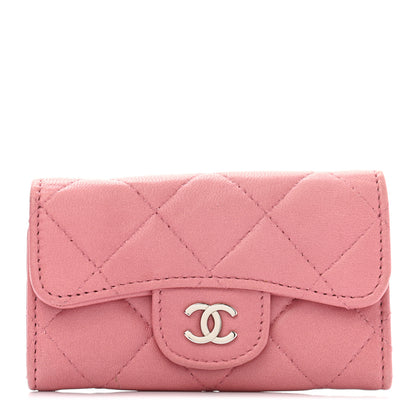 Chanel Lambskin Quilted 6 Key Holder Pink 1 of 9