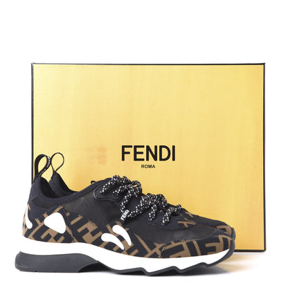 Fendi Technical Mesh Lycra FFreedom Patchwork Sneakers 35.5 Black Tobacco 11 of 11