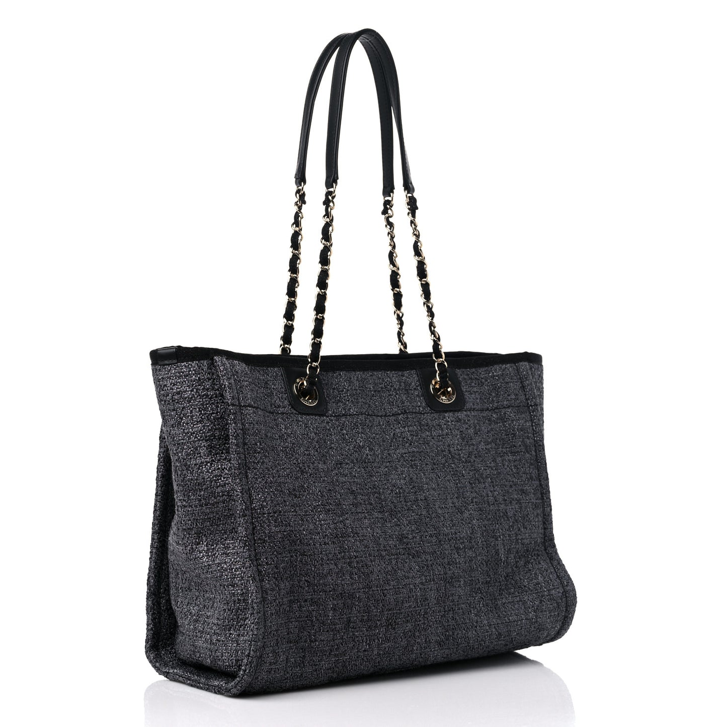 Lurex Boucle Small Deauville Tote Black
