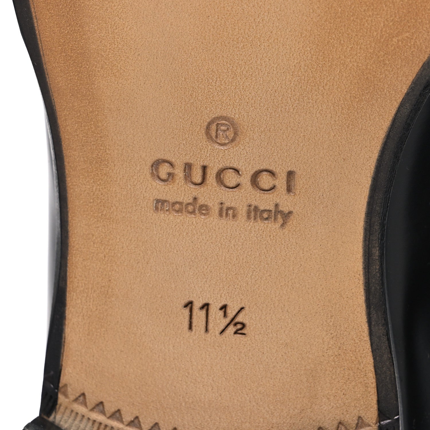 Gucci Betis Glamour Calfskin Mens Jordaan Loafers 11.5 Black 8 of 12