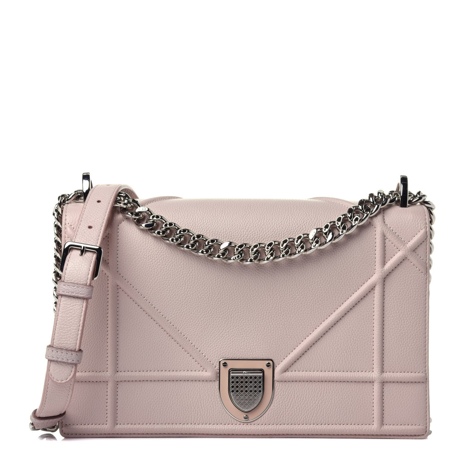 Christian Dior Grained Calfskin Cannage Medium Diorama Flap Bag Rose Poudre 1 of 9