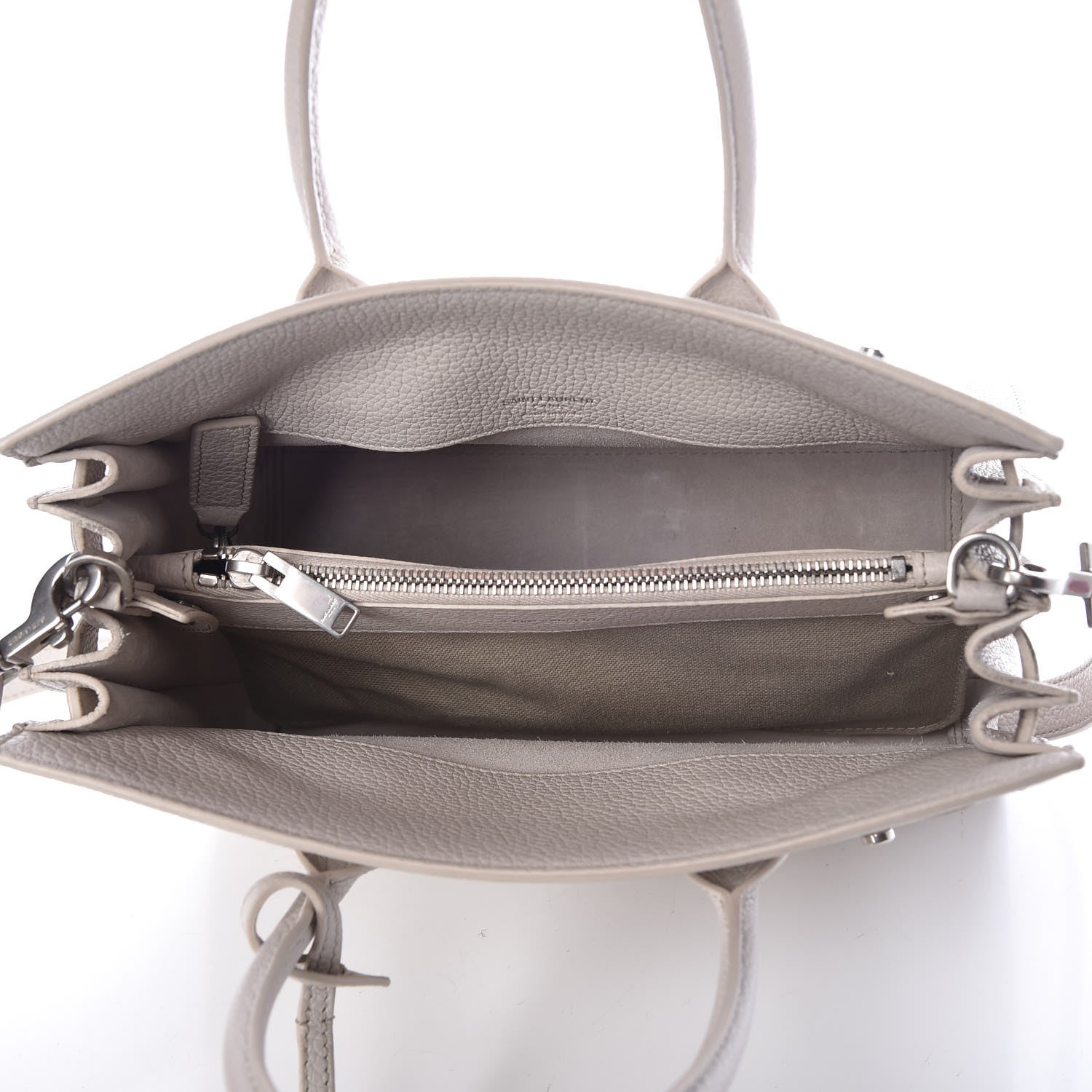 Saint Laurent Grained Calfskin Baby Sac De Jour Souple Ivory 5 of 9