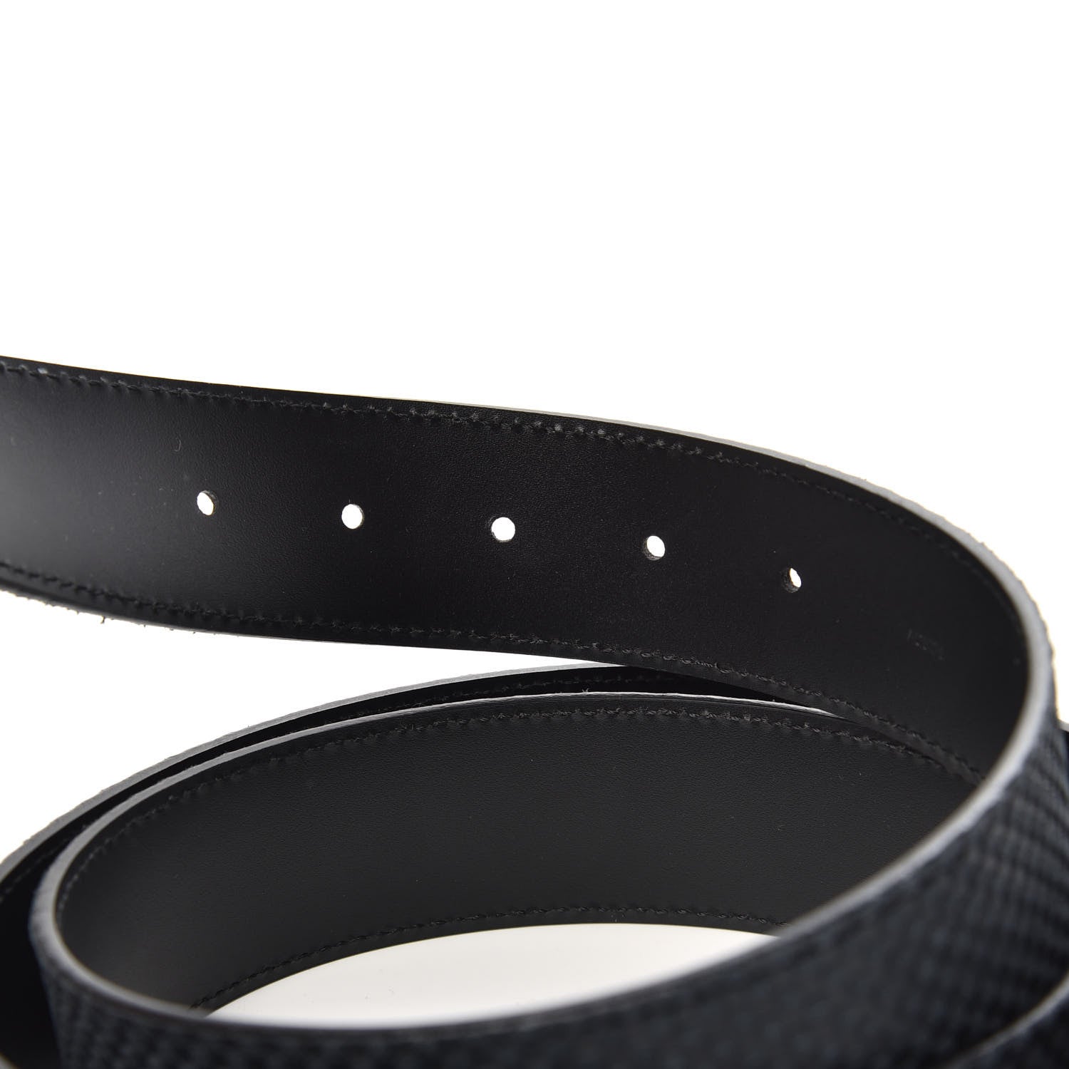 Louis Vuitton Suede Calfskin Mini Damier 40mm LV Initiales Belt 110 44 Carbone 3 of 6