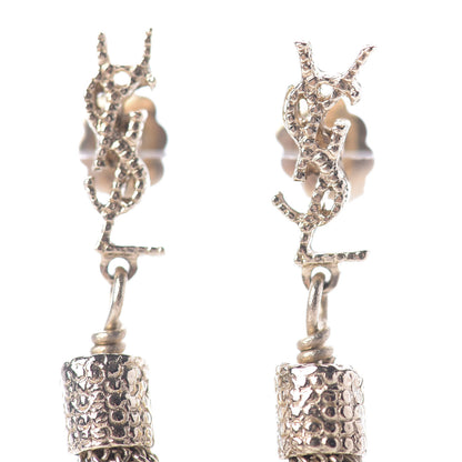 Saint Laurent Metal Monogram Loulou Tassel Earrings Gold 2 of 4