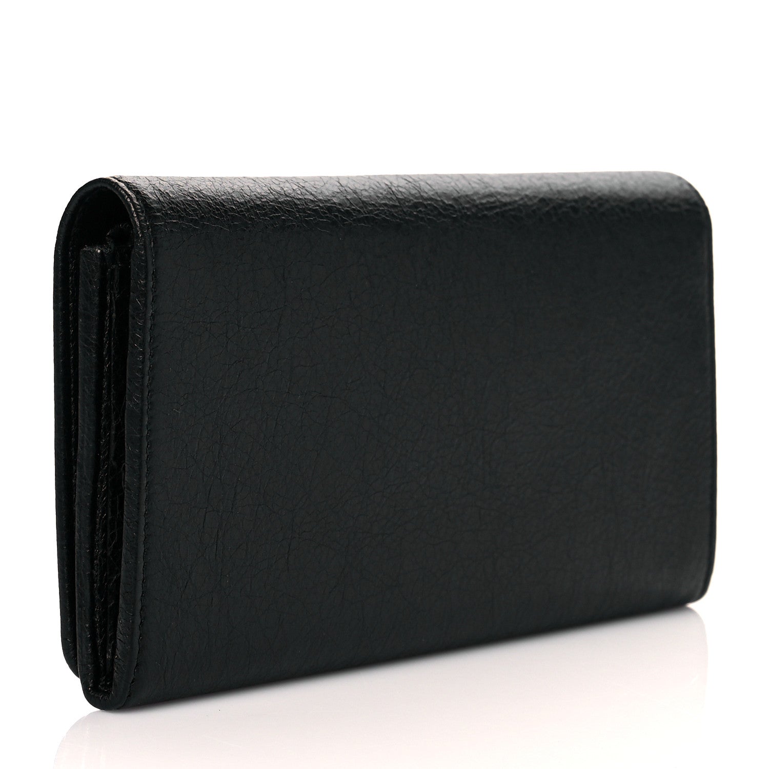 Balenciaga Agneau Giant 12 Gold Hardware Money Wallet Black 3 of 10