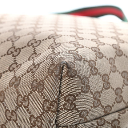 Gucci Monogram Web Medium Flat Messenger Bag Brown 11 of 14