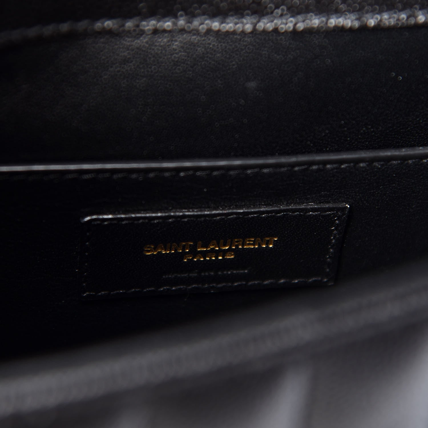 Saint Laurent Grain De Poudre Matelasse Monogram Medium Vicky Chain Bag Black 6 of 9