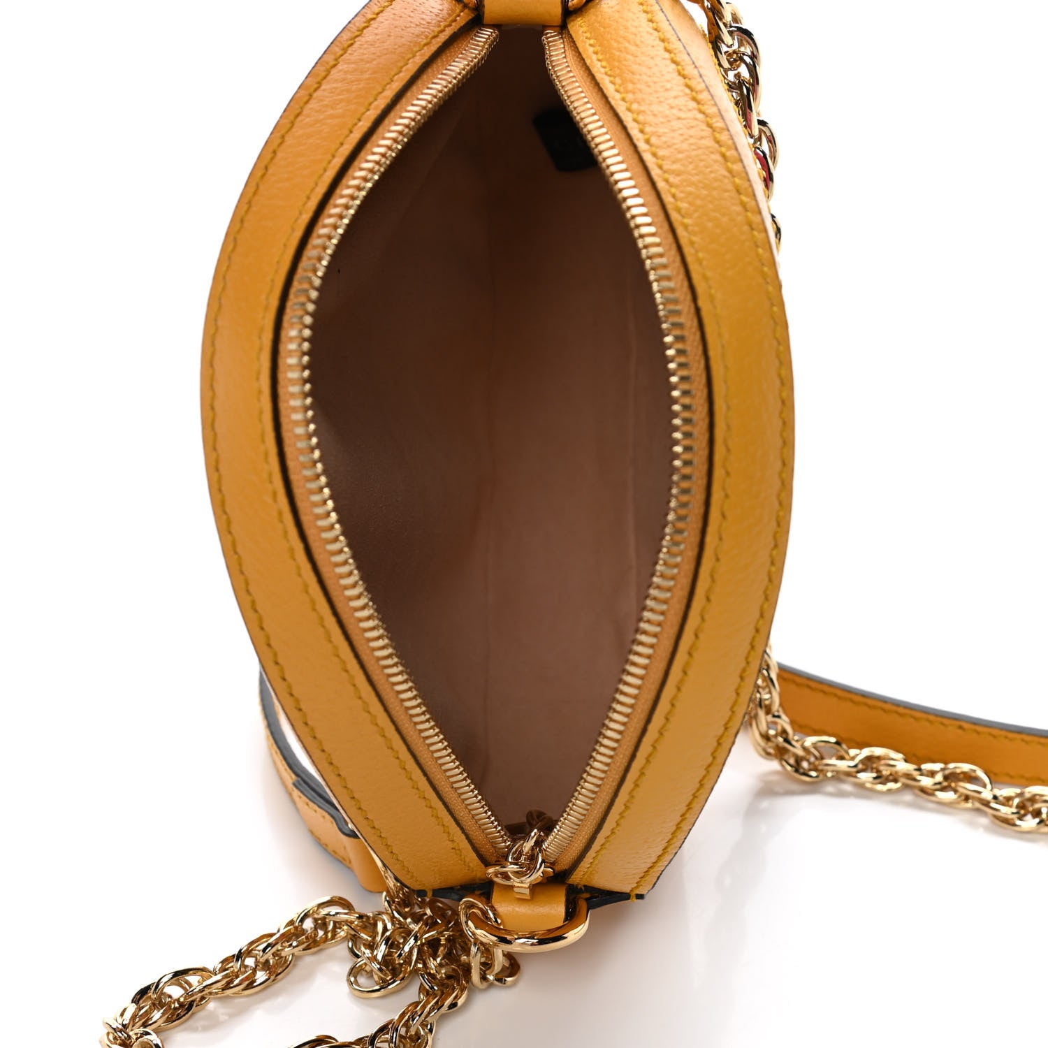 Gucci GG Supreme Monogram Flora Web Mini Ophidia Round Shoulder Bag Beige Multicolor Crop 5 of 11
