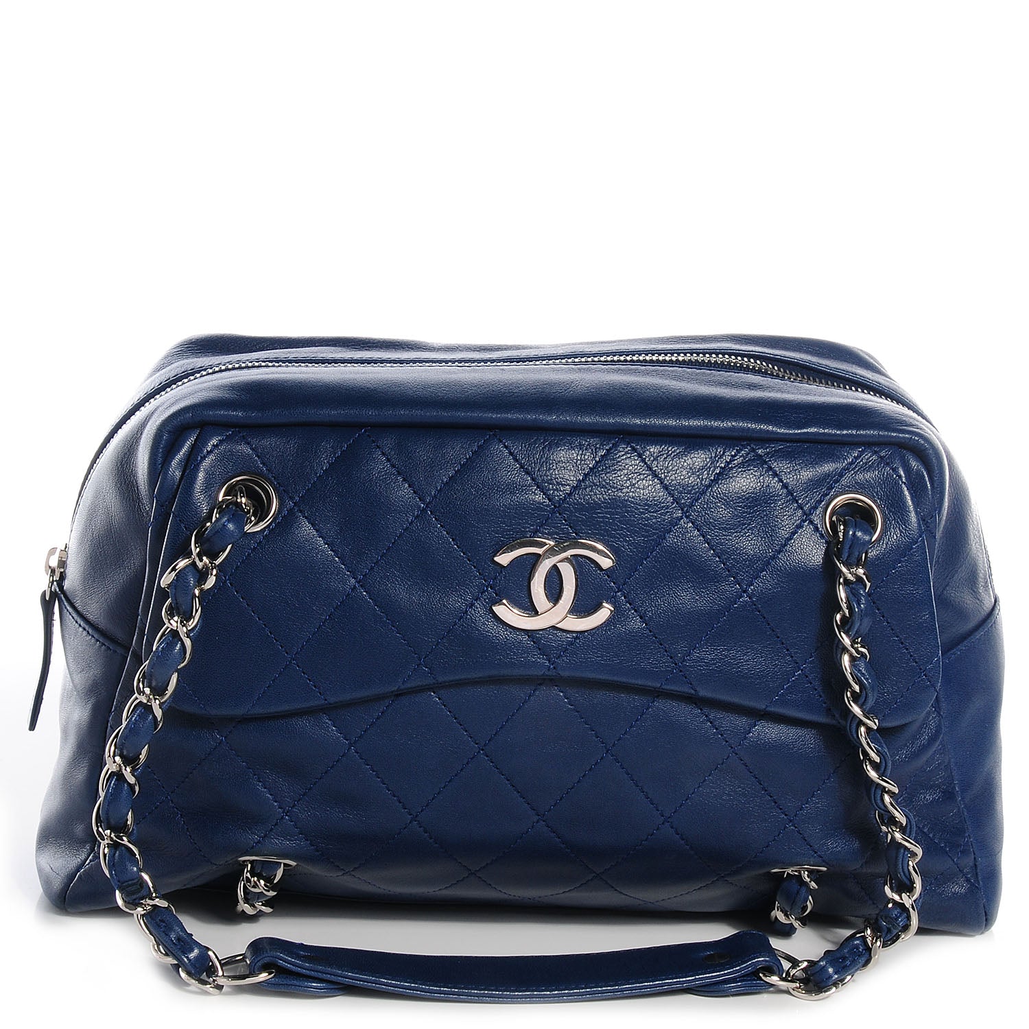 Chanel Lambskin Small Camera Case Blue 1 of 8