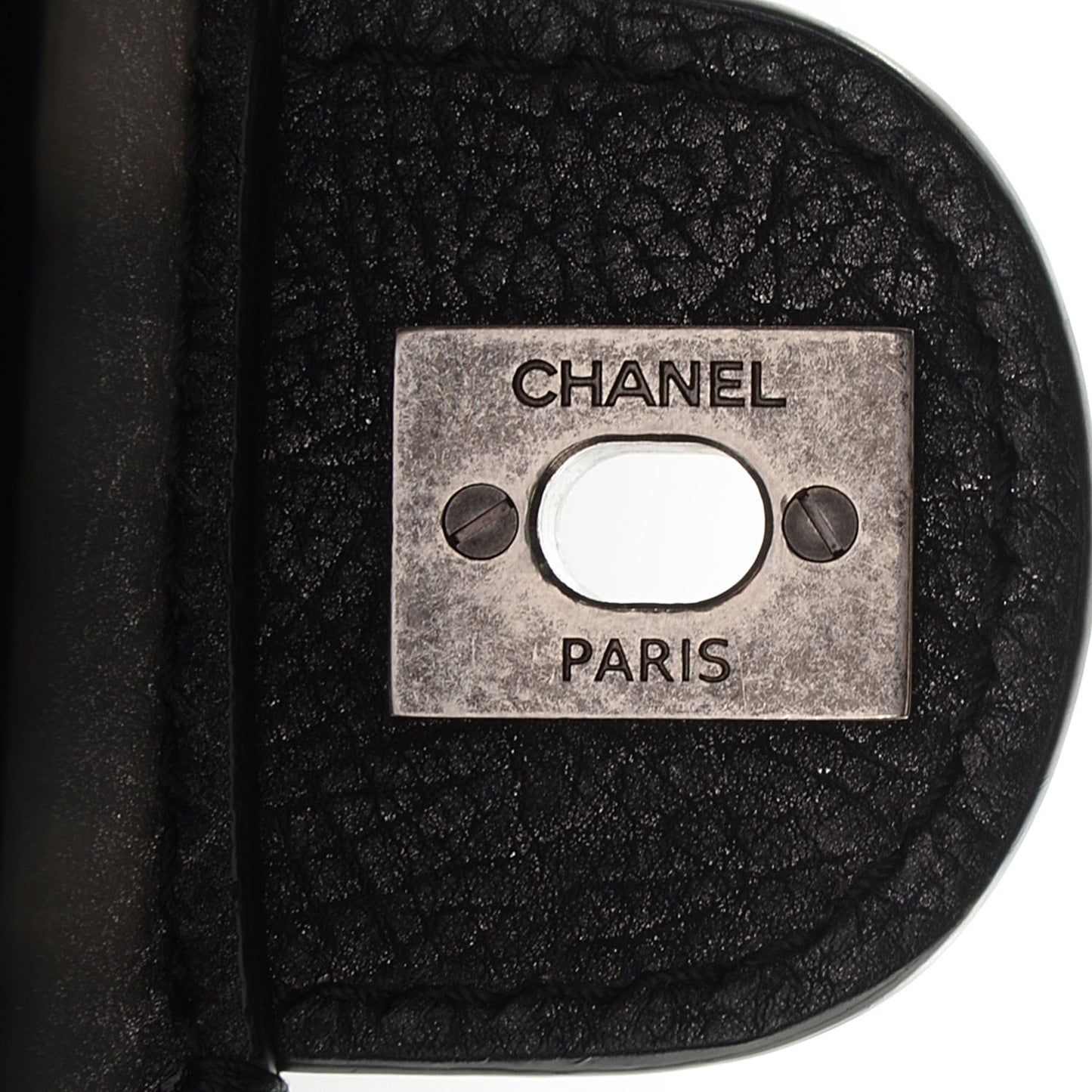 Calfskin Coco Twin Large Flap Black