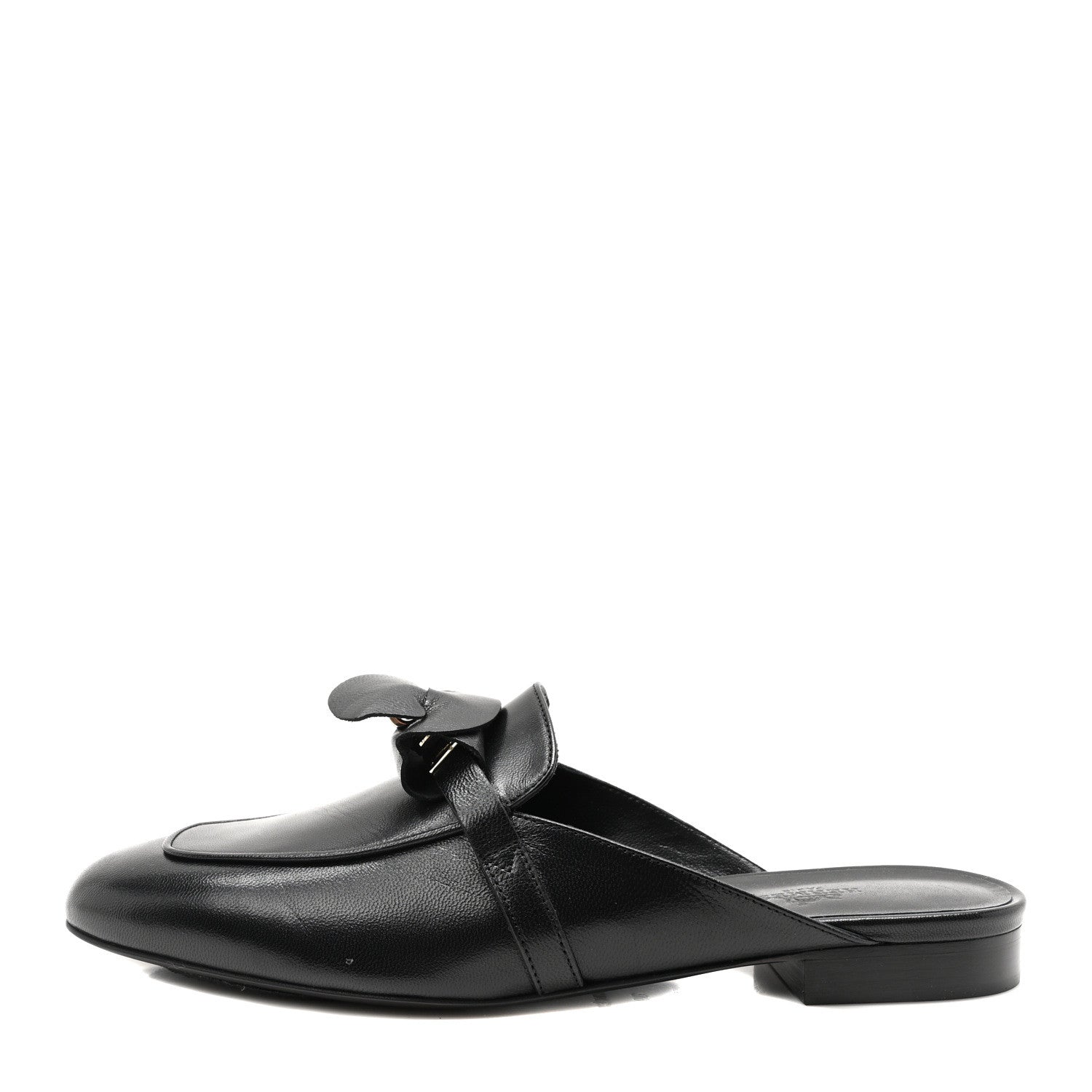 Hermes Goatskin Oz Mules 39 Black 1 of 9
