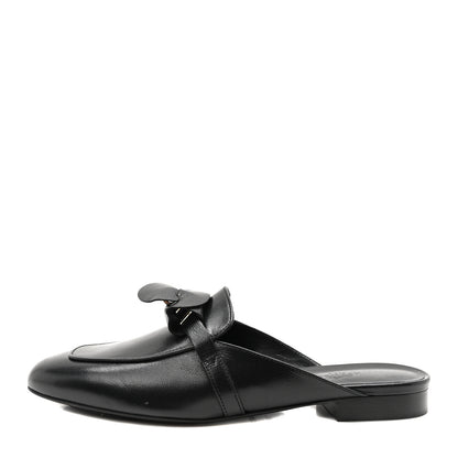 Hermes Goatskin Oz Mules 39 Black 1 of 9