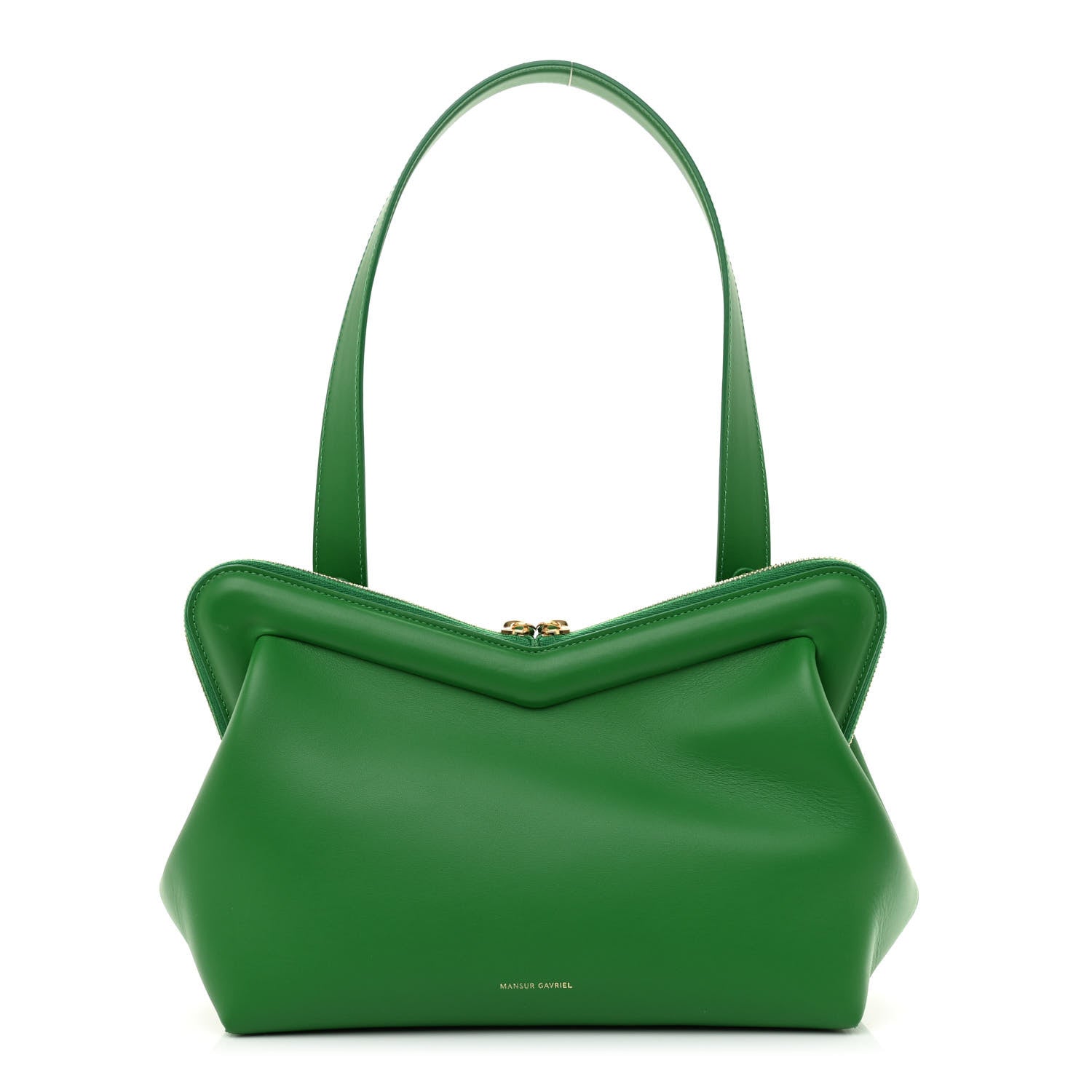 Mansur Gavriel Smooth Calfskin M Frame Bag Grass 1 of 8